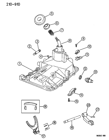 1995 Dodge Ram 2500 Fork Transmission Diagram for 4773178