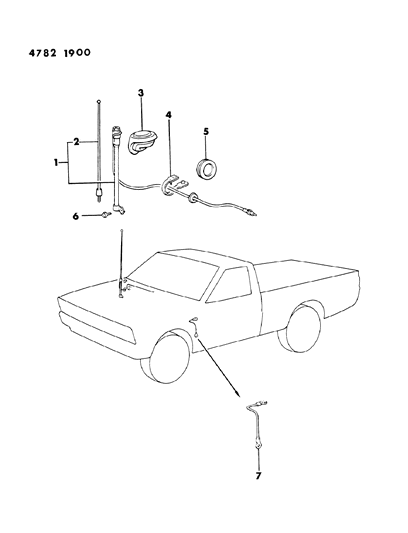1984 Dodge Ram 50 Antenna Diagram