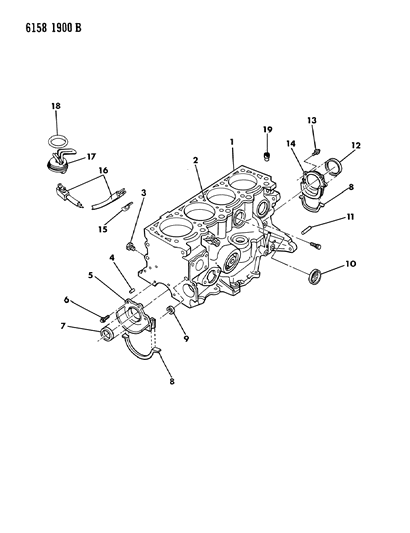 1986 Chrysler New Yorker Cylinder Block Diagram 2 - Thumbnail