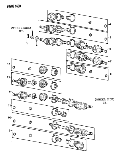 1990 Dodge Colt Axle, Front Diagram 2 - Thumbnail