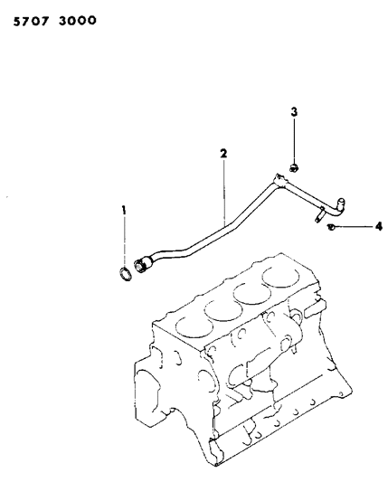 1985 Dodge Ram 50 Water Hose & Pipe Diagram 2 - Thumbnail