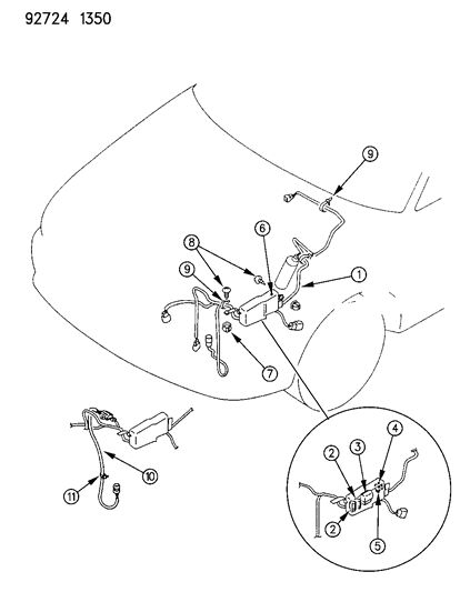 1994 Dodge Colt Wiring Harness of Heater & Air Conditioning Diagram 2 - Thumbnail