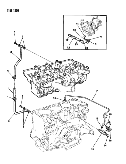 1989 Chrysler TC Maserati Oil Lines Diagram 1 - Thumbnail