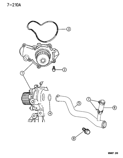1996 Chrysler Sebring Coupe Water Pump Diagram 2 - Thumbnail