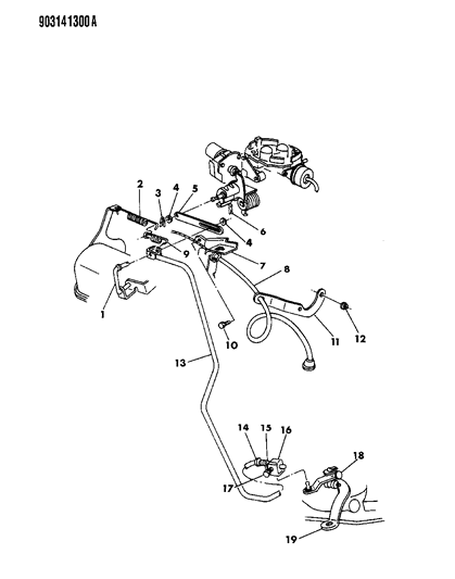 1990 Dodge D150 Throttle Control Diagram 1 - Thumbnail
