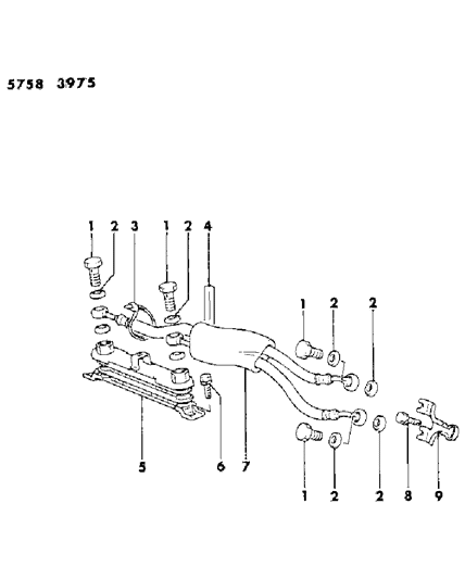 1986 Chrysler Conquest Engine Oil Cooler Diagram 3 - Thumbnail