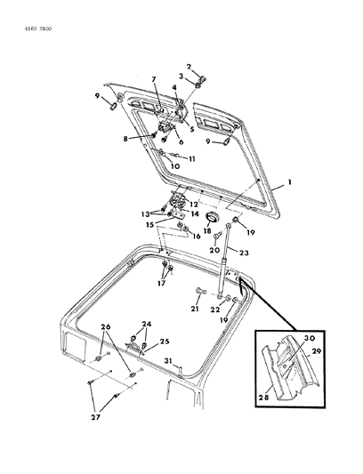 1984 Dodge Rampage Liftgate Diagram 2 - Thumbnail