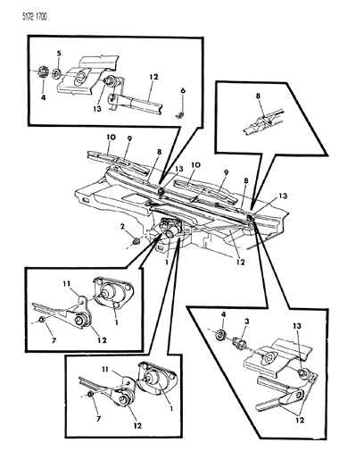 1985 Chrysler Fifth Avenue Wiper Transmission Diagram for 4026046
