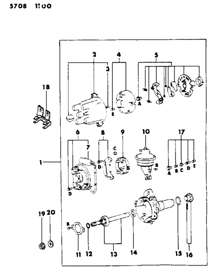 1986 Dodge Conquest Distributor Diagram 1 - Thumbnail