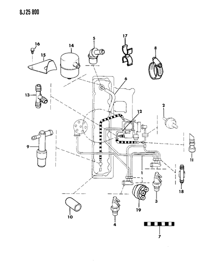 1990 Jeep Wrangler Emission Controls Diagram 4 - Thumbnail