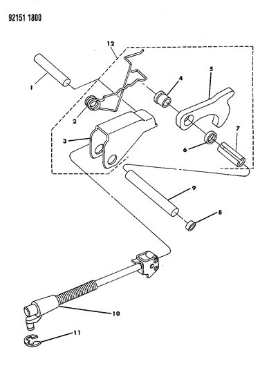 1992 Chrysler LeBaron GTC Parking Sprag Diagram