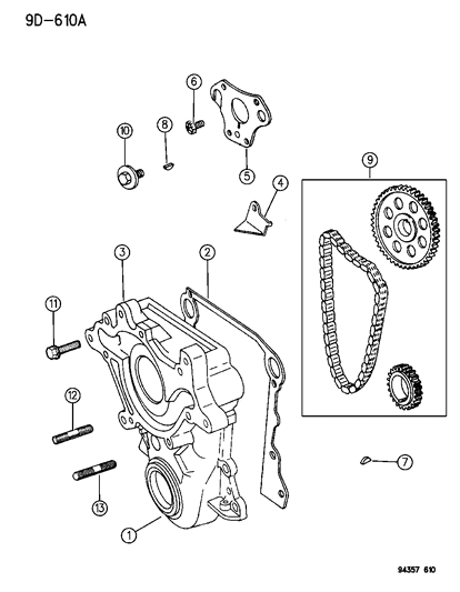 1994 Dodge Ram 2500 Timing Gear & Case & Cover Diagram 2 - Thumbnail