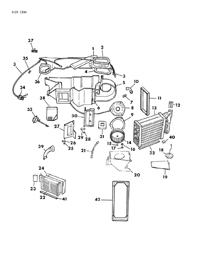1984 Dodge 600 Hose, Vacuum Extension, A/C., Heater Control Diagram for 3847622
