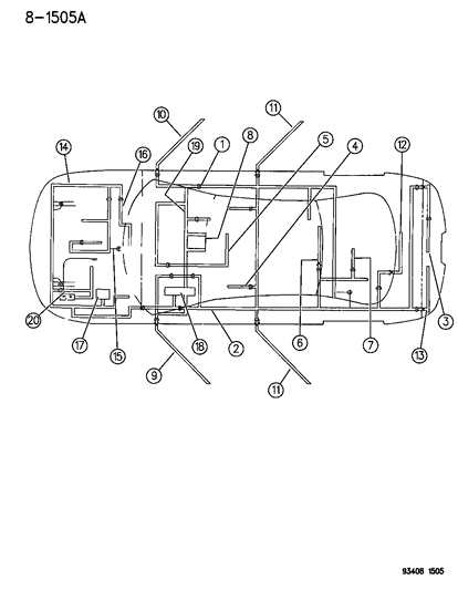1996 Dodge Intrepid Wire Harness Diagram for 4604153