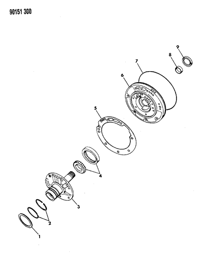 1990 Chrysler New Yorker Base Model Oil Pump With Reaction Shaft Diagram 1 - Thumbnail
