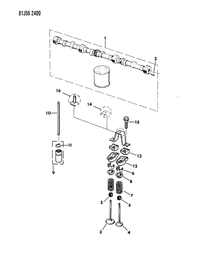 1985 Jeep Grand Wagoneer Push Rods Diagram for J3242395