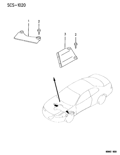 1996 Chrysler Sebring Coupe Mud Guard - Shield & Stone Guard Diagram