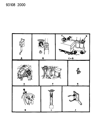 1993 Dodge Spirit Impact Sensor Diagram for 4728370