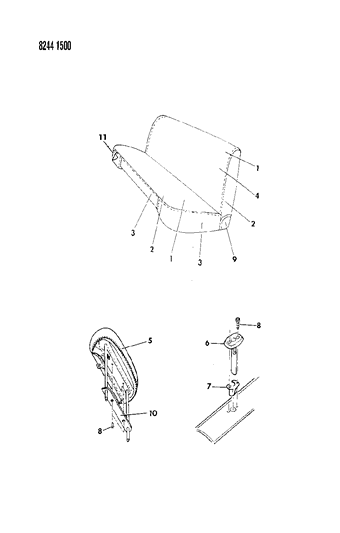 1988 Chrysler Fifth Avenue Front Seat Diagram 2 - Thumbnail
