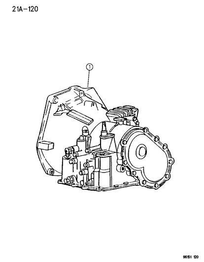 1996 Dodge Caravan Transaxle Assembly Diagram 1 - Thumbnail