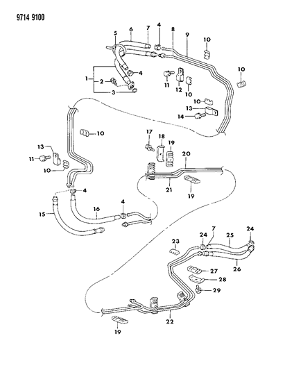 1989 Dodge Raider Bolt And Washer (6X25 4T) Diagram for MS240083
