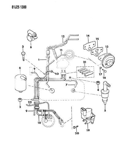 1986 Jeep Comanche Emission Controls Diagram 2 - Thumbnail