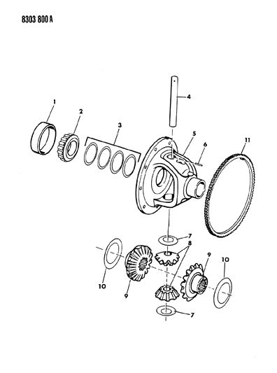 1988 Dodge W150 Case, Differential Diagram for 4506067