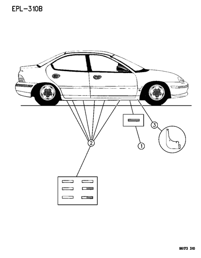 1996 Dodge Neon Tape Diagram for 4797292