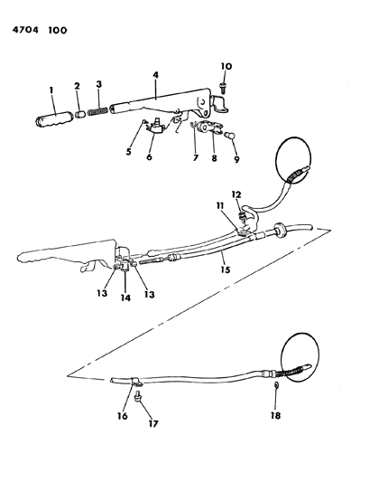 1984 Dodge Colt Brake Park Controls Diagram 2 - Thumbnail