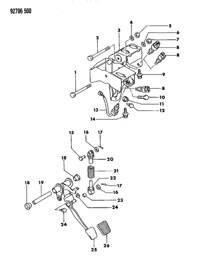 1994 Dodge Stealth Clutch Pedal Diagram 2 - Thumbnail