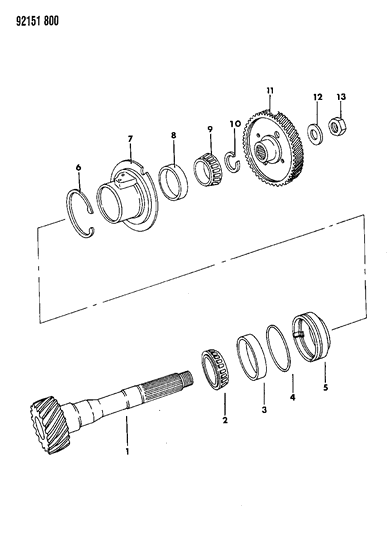 1992 Chrysler LeBaron GTC Shaft - Transfer Diagram 1 - Thumbnail