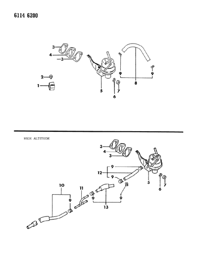 1986 Chrysler LeBaron Base Fuel Pump Diagram 1 - Thumbnail