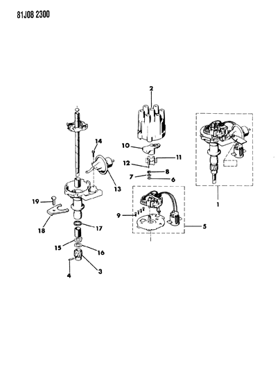 1986 Jeep J10 Distributor Diagram 1 - Thumbnail