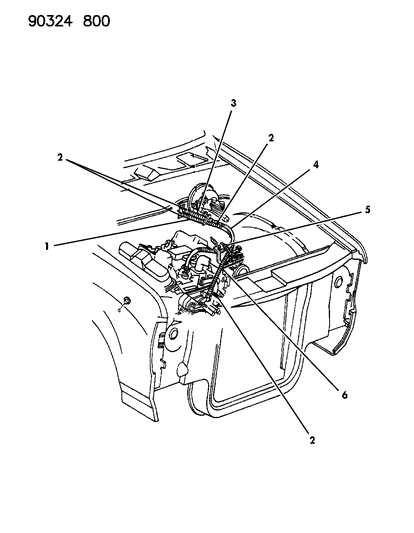 1993 Dodge Dakota Plumbing - Heater Diagram