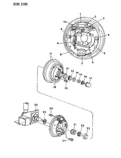 1986 Chrysler LeBaron Screw, Automatic Adjuster, Standard, Right Diagram for 4238728