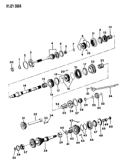 1991 Jeep Comanche Gear Train Diagram 3 - Thumbnail
