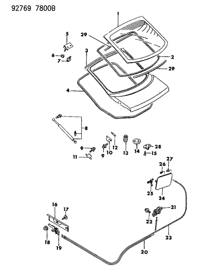 1994 Dodge Stealth Damper, Tailgate (Drain Plug) Diagram for MB021320