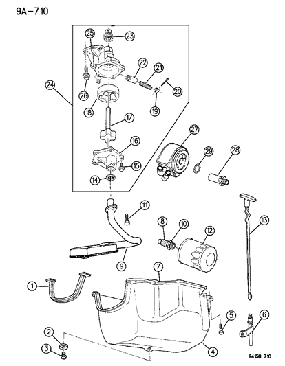 1994 Dodge Shadow Engine Oiling Diagram 2 - Thumbnail