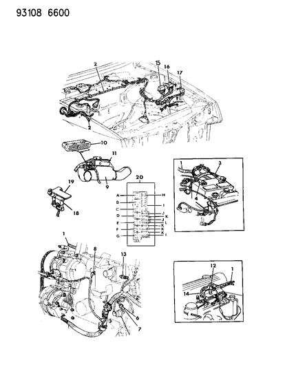1993 Dodge Daytona Positive Cable Diagram for 4625781