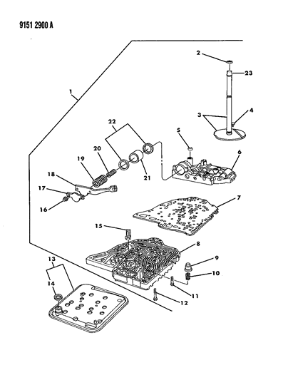 1989 Dodge Caravan Valve Body Diagram 2 - Thumbnail