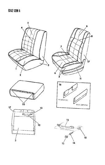 1988 Dodge Caravan Front Seat Diagram 5 - Thumbnail