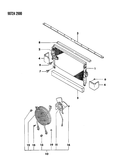 1990 Dodge Ram 50 Clip Diagram for MU481042