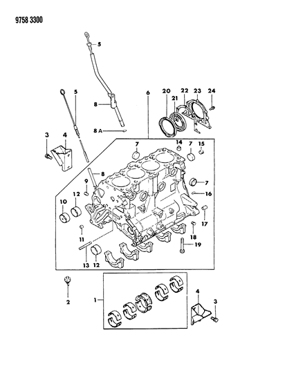 1989 Dodge Ram 50 Cylinder Block Diagram 2 - Thumbnail