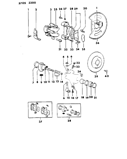 1985 Dodge Conquest Screw, Throttle Body, Upper Diagram for MF200075