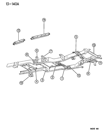 1996 Dodge Ram 2500 Mount Bracket Diagram for 52058499