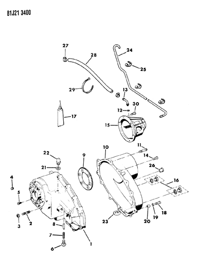 1986 Jeep Comanche Case, Extension & Miscellaneous Parts Diagram 3 - Thumbnail
