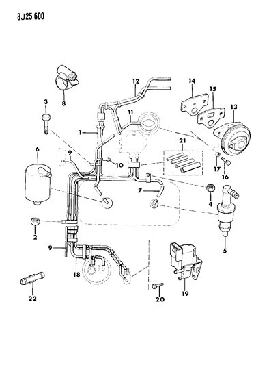 1990 Jeep Wrangler Emission Controls Diagram 3 - Thumbnail