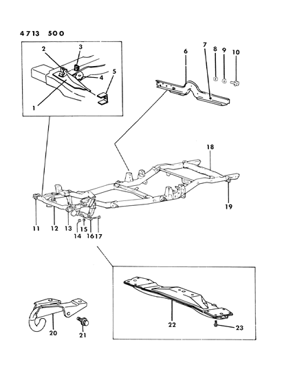 1984 Dodge Ram 50 Frame Diagram 1 - Thumbnail