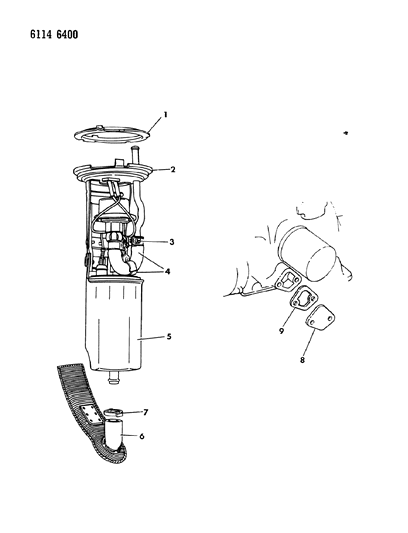 1986 Chrysler LeBaron Base Fuel Pump Diagram 3 - Thumbnail