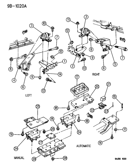 1996 Jeep Cherokee Screw Hexagon Head .375-16X1.125 Diagram for 6034989